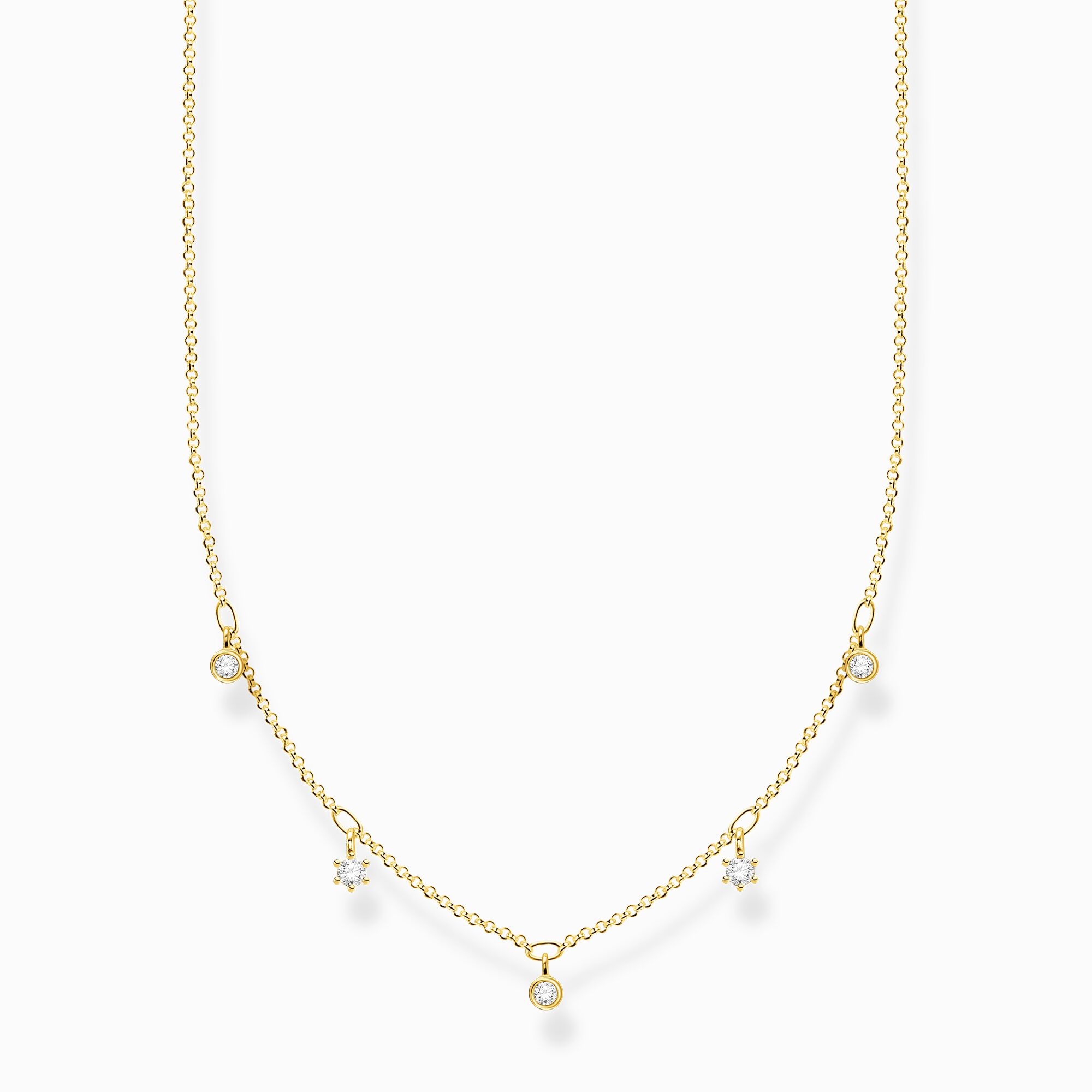 Necklace white stones